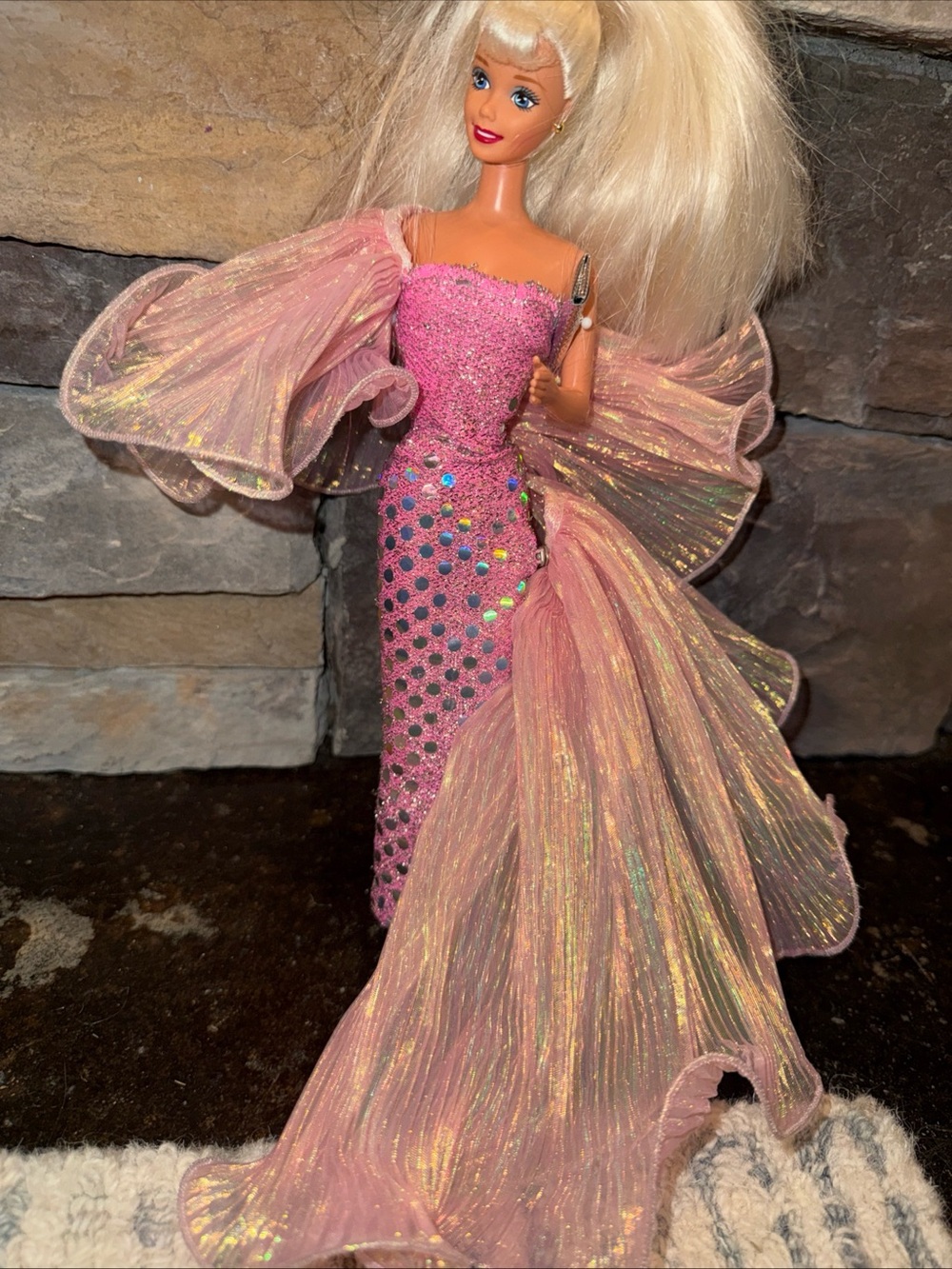 Barbie fashion pink dress vintage